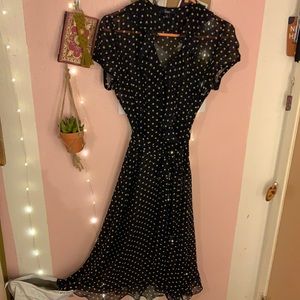 ✨ Retro, sheer polka dot midi dress ✨